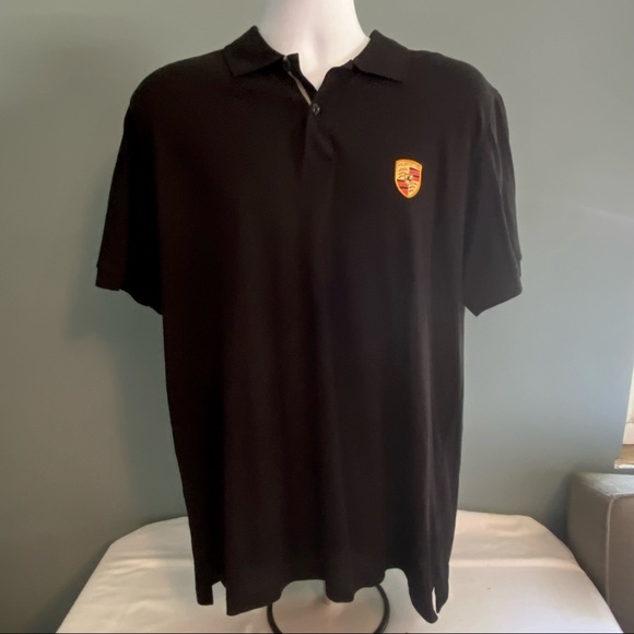 Porsche Other - Porsche Polo Shirt Porsche Driver Selection Black Official Patch Sz L